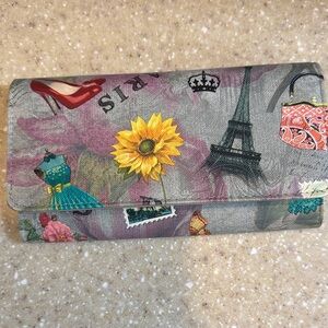 Stylish Gray and Multicolor Women's Clutch